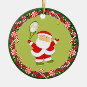 Personlig Tennisholidaypresent Julgransprydnad Keramik