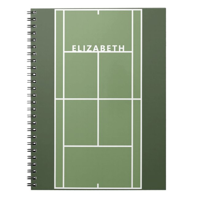 Personlig tennismatpresent anteckningsbok (Framsidan)