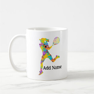 Personlig tennismugg för flickor med dubbelsidig t kaffemugg