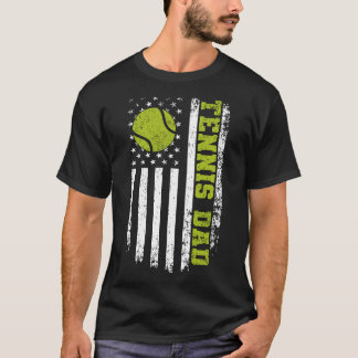 Personlig Tennispappa Grunge Fars Dag T Shirt
