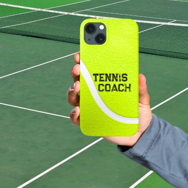 Personlig tennistränare gul boll (Personalized Tennis Coach Yellow Ball Case-Mate iPhone Case)