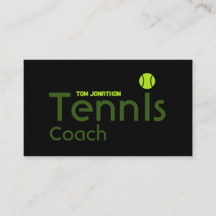 Personlig tennistränare Svart Visitkort