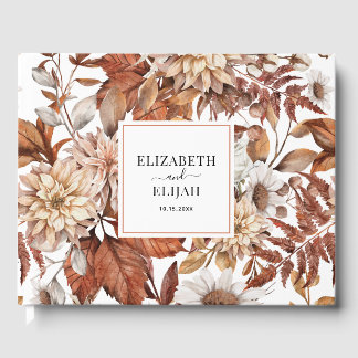 Personlig Terracotta Autumn Fall Wedding Gästböcker