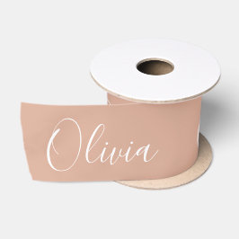 Personlig Terracotta Elegant Namn Modern Satin