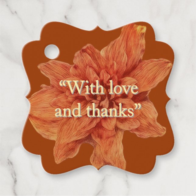 Personlig Terrakotta | Rustik Bröllopsdekoration Gåvor Etiketter (Framsida)