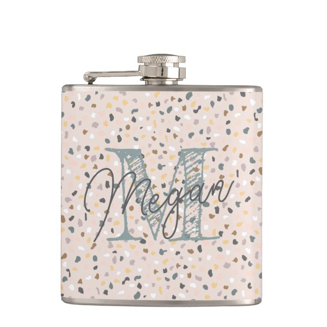 Personlig Terrazzo Monogram Fickplunta (Framsidan)