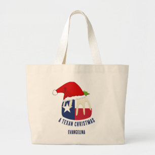 Personlig TEXAN CHRISTMAS Pudding Jumbo Tygkasse