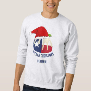 Personlig TEXAN CHRISTMAS Pudding Lång Ärmad Tröja