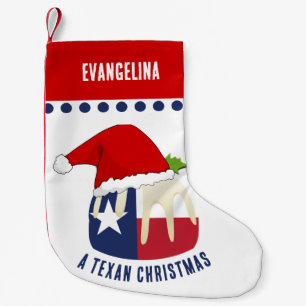 Personlig TEXAN CHRISTMAS Pudding Liten Julstrumpa
