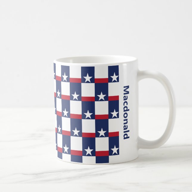 Personlig TEXAS-FLAGGA Kaffemugg (Höger)