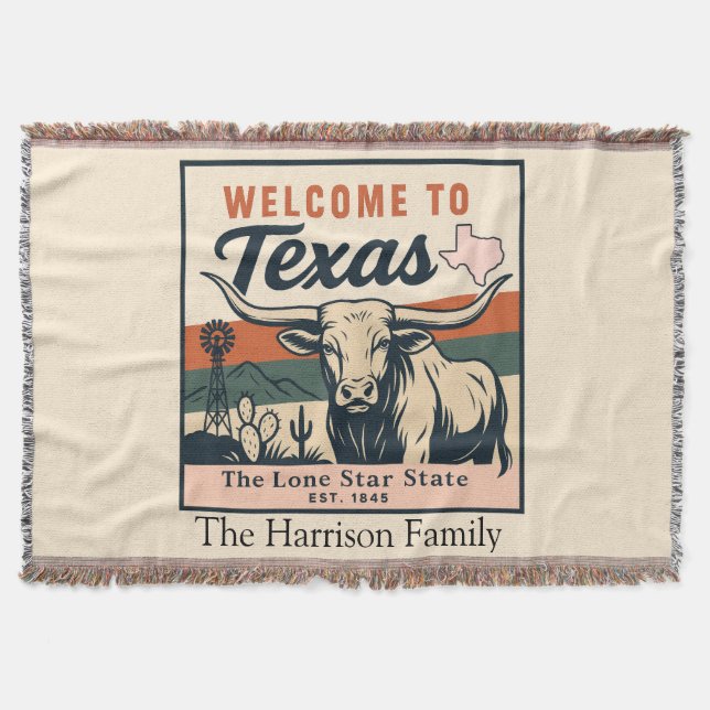 Personlig Texas Kastfilt Filt (Framsidan)