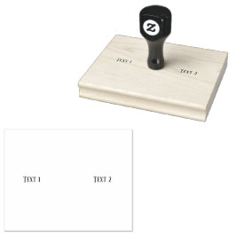 Personlig Text 1 Text 2 Horisontell Jet Svart Stämpel