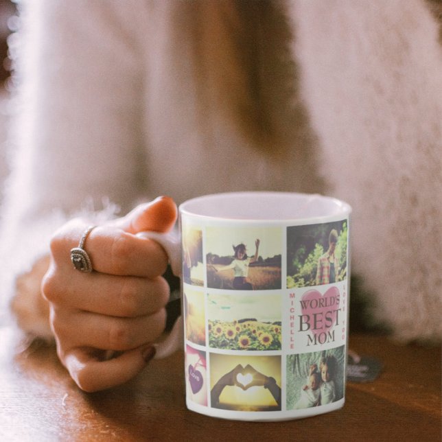 Personlig text anpassningsbar fotokollage kaffemugg (Skapare uppladdad)