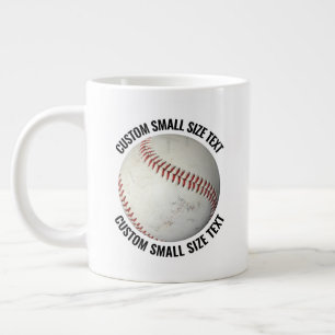 Personlig text baseboll i liten storlek specialdes jumbo mugg