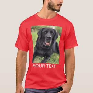 Personlig Text Foto Husdjur Röd T Shirt