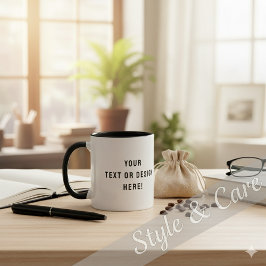 Personlig text keramisk kombinationskaffe kopp