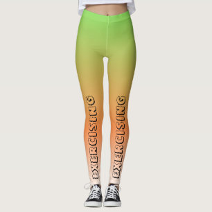 Personlig Text l Mode övertoningsövning Leggings