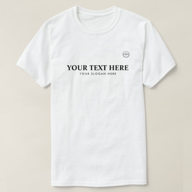Personlig text logotyp slogan t shirt (Design framsida)