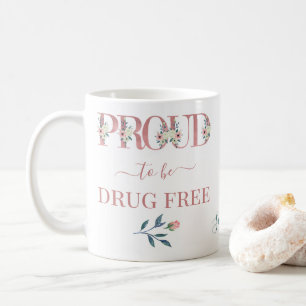 Personlig text med blommor - Stolt över att vara d Kaffemugg