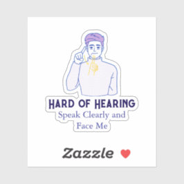 Personlig text med hörselsymbol klistermärken