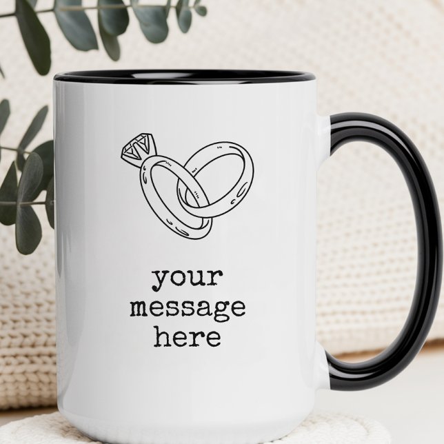 Personlig text mugg present för nygifta par (Custom Text Anniversary Mug – Mr and Mrs Gift for Husband and Wife or Newlyweds)