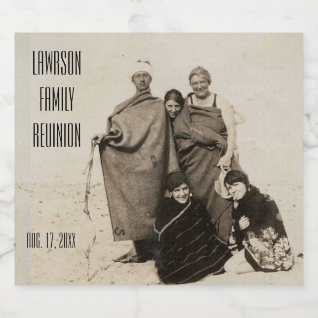 Personlig Text och foto Ölflaska Etikett (Singel etikett)