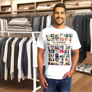 Personlig text och fotokollage här t shirt