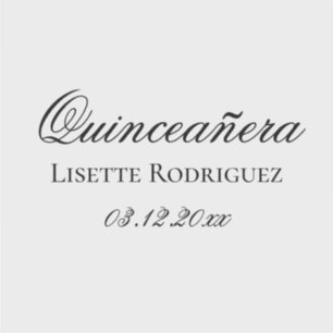 Personlig Text Quinceanera Klistermärken