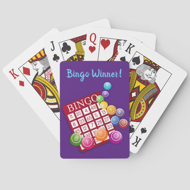 Personlig Text Roligt Bingo Players Anpassningsbar Casinokort (Baksidan)
