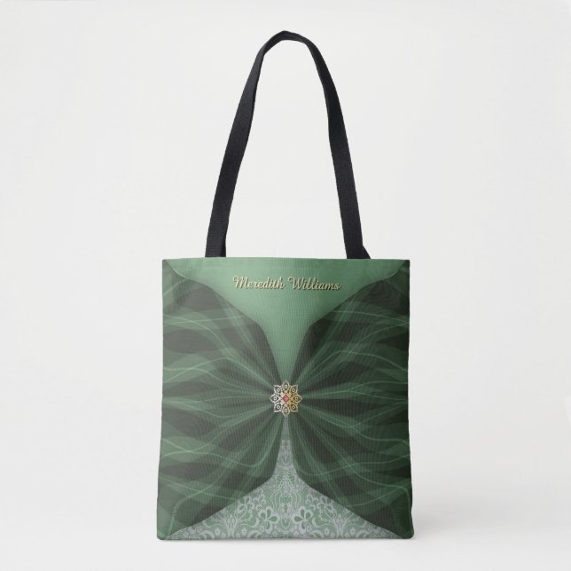 Personlig textil illusion med botaniskt trädsmotiv tygkasse (Framsida)