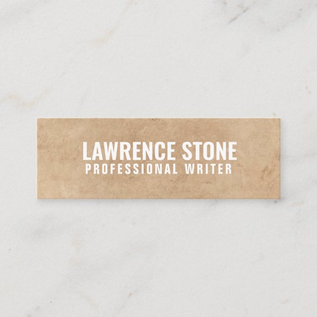 Personlig "Texturerad Papper" Twitter Mini Visitkort (Framsida)