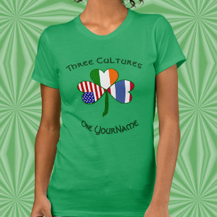 Personlig Thailand Irland USA Shamrock Kvinnor T Shirt