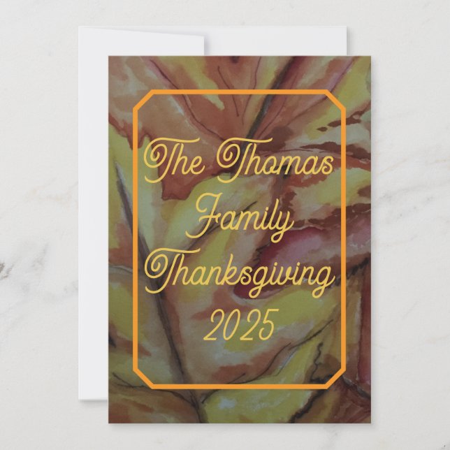 Personlig Thanksgiving Card - Digital Option Julkort (Framsida)
