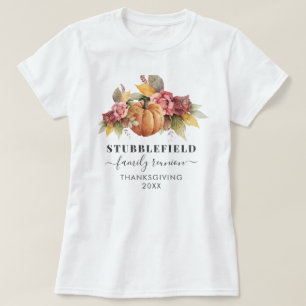 Personlig Thanksgiving Family Reunion Pumpkin T Shirt
