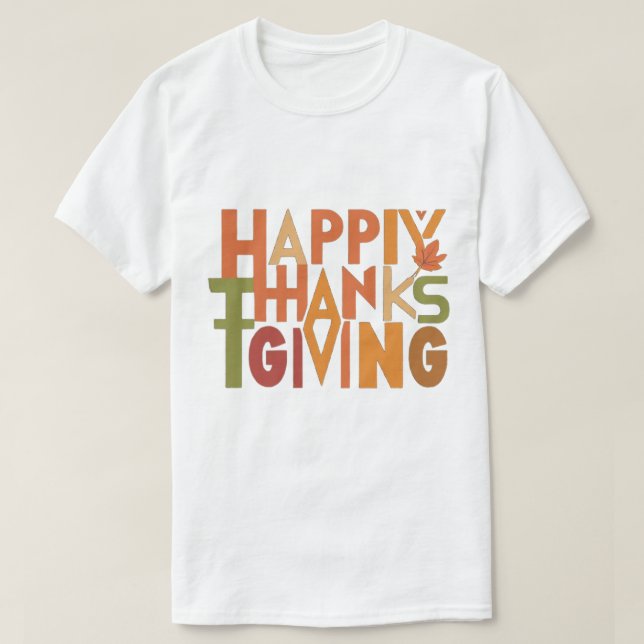 Personlig Thanksgiving T-Shirt (Design framsida)
