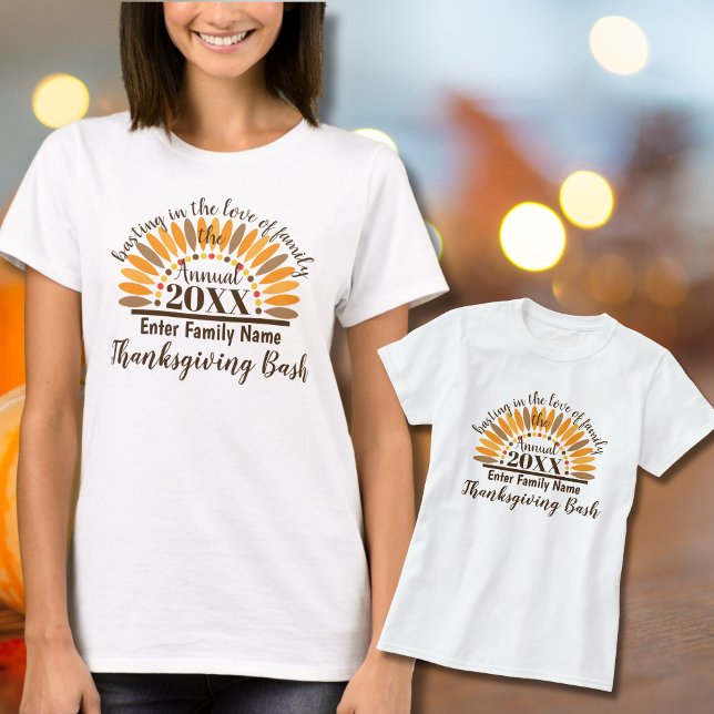 Personlig Thanksgiving T-Shirt for Reunions (Great Thanksgiving t-shirt ideas for the whole family)