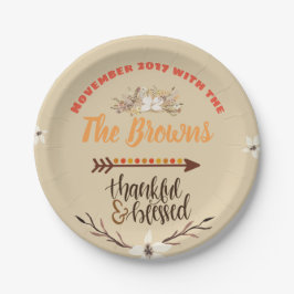 Personlig Thanksgiving Tallrikar