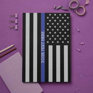 Personlig Thin Blue Line American Flagga Brevpapper