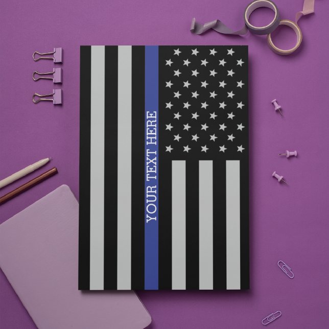 Personlig Thin Blue Line American Flagga Brevpapper (Skapare uppladdad)