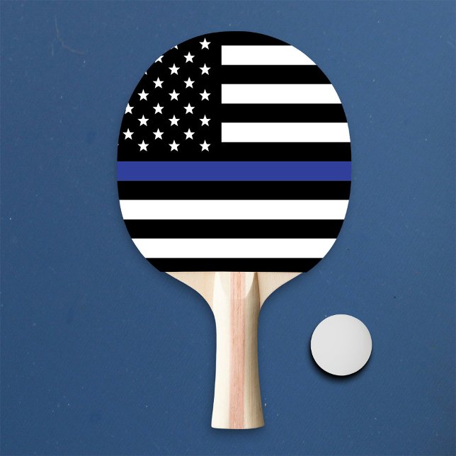 Personlig Thin Blue Line American Flagga Pingisracket (Skapare uppladdad)