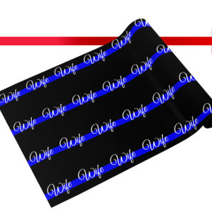 Personlig Thin Blue Line American Flagga Presentpapper