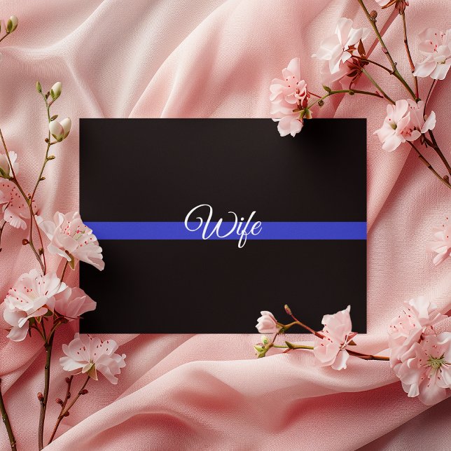 Personlig Thin Blue Line American Flagga Vykort (Skapare uppladdad)