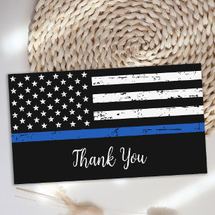 Personlig Thin Blue Line Flagga-Tack Visitkort