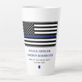 Personlig Thin Blue Line Polischef Flagga