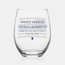 Personlig Thin Blue Line Polischef Flagga