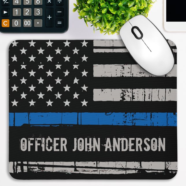 Personlig Thin Blue Line Polischef Musmatta (Skapare uppladdad)