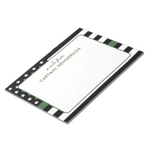 Personlig Thin Grönt Line Flagga Militär armé Anteckningsblock