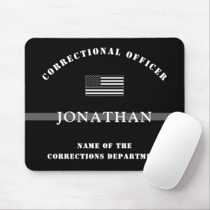 Personlig Thin Silver Line Corrections Officer Musmatta