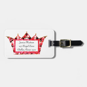 Personlig Tiara Luggage Tags (drottning) Bagagebricka