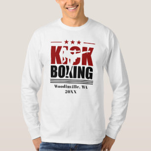 Personlig Tick Boxing Boxer Location Datum Namn T Shirt